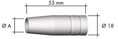 Gaskåpa MB 13/14/15 konisk NW=12mm L=53mm